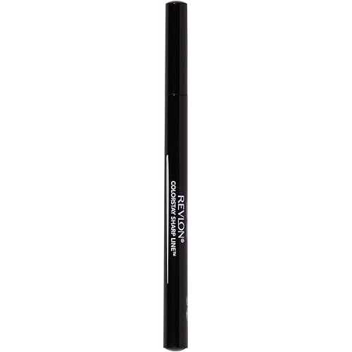 Liquid Eyeliner Pen by Revlon, ColorStay Sharp Line Eye Makeup, Waterproof, Smudgeproof, Longwearing with Slim Tapered Tip, 003 Blackest Black, 0.56 Fl Oz