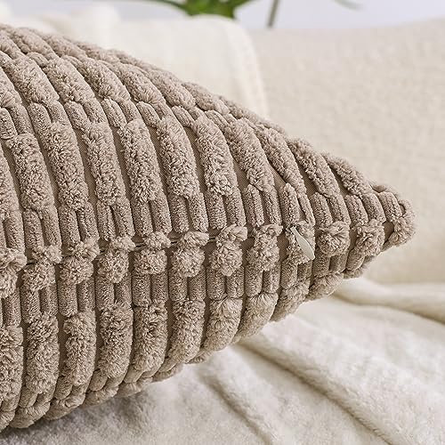 Cozy Winter Farmhouse Throw Pillow Covers Set - Set of 4 Neutral Decorative Cushion Cases for Living Room and Bedroom