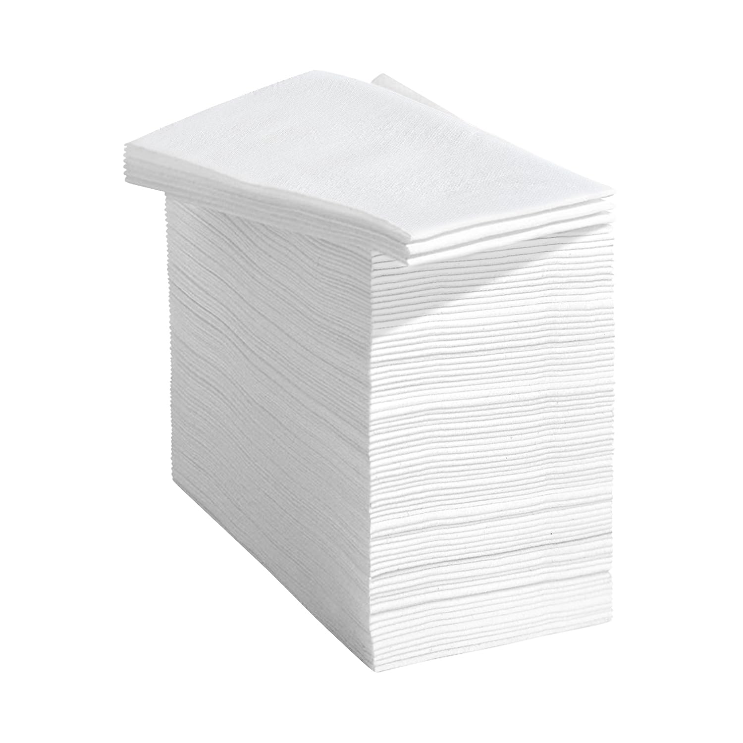 JEBBLAS Disposable Guest Towels, Linen Feel Hand Towels, Cloth-Like Paper Napkins, Soft, Durable, Absorbent Paper Hand Towel for Kitchen, Parties, Bathroom, Restaurant, Events, 100 Pack, White