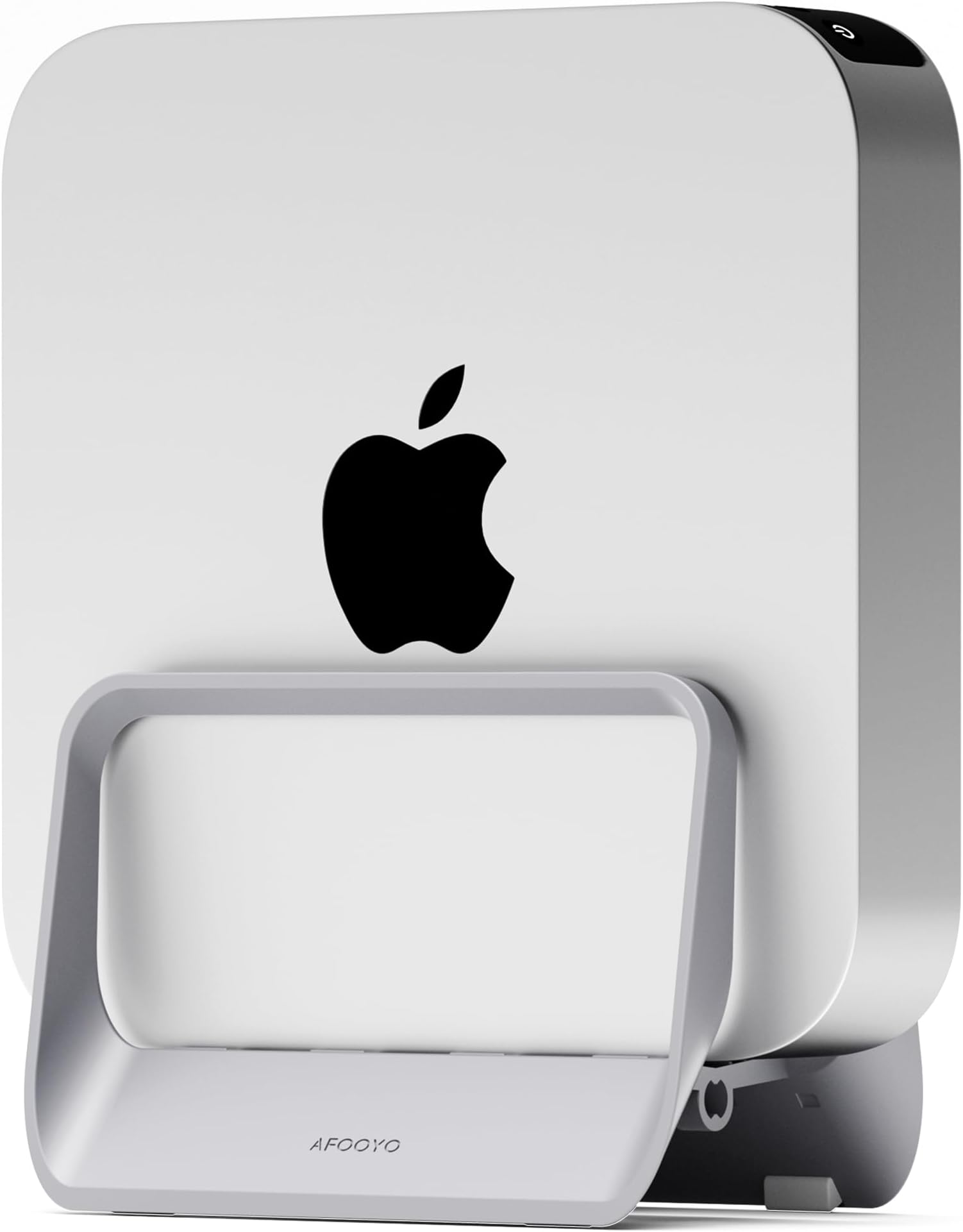 AFOOYO Mac Mini Stand, ABS Vertical Holder - Universal Fit for Mac Mini 2010-2024 M1 M2 M4 Pro, Compatible with Laptop & Mini PC (Gray)
