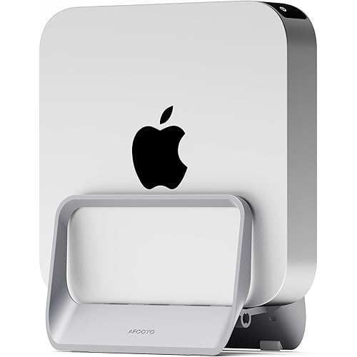 Mac Mini Stand,ABS Vertical Holder Desktop Stand - Universal Fit for All Mac Mini Models, Mac Mini 2010-2024 M1 M2 M4 Pro,Compatible with Laptop and Mini PC (Gray)