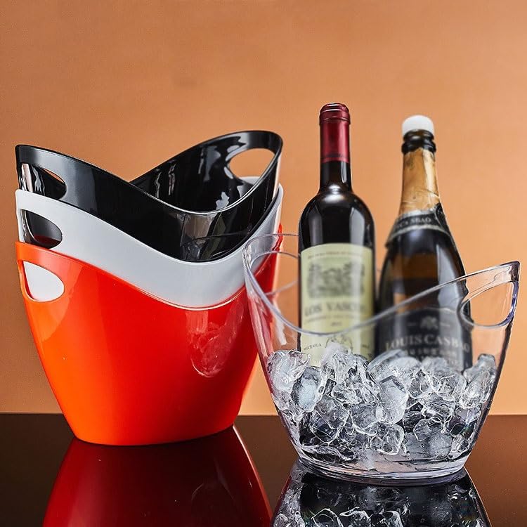 cubo de bebidas ﻿Cubo de hielo de acrílicoCubo de champán de gran capacidadCubo de pellets de hielo for barraCubo de hielo lleno Mantiene el hielo frío y seco. Ideal para bares, f(Purple)