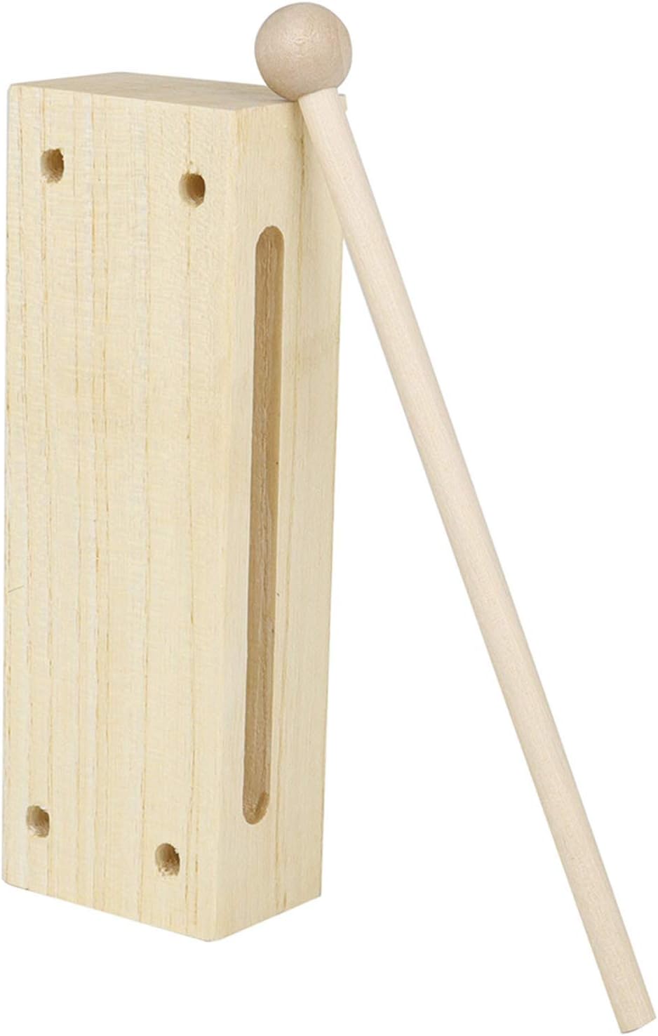 Percussion Instrument, GoolRC Square Solid Wood Percussion Instrument 2 Tone Wooden Musical Instrument with Mallet Dual Tone Kids Educational Musical Tool