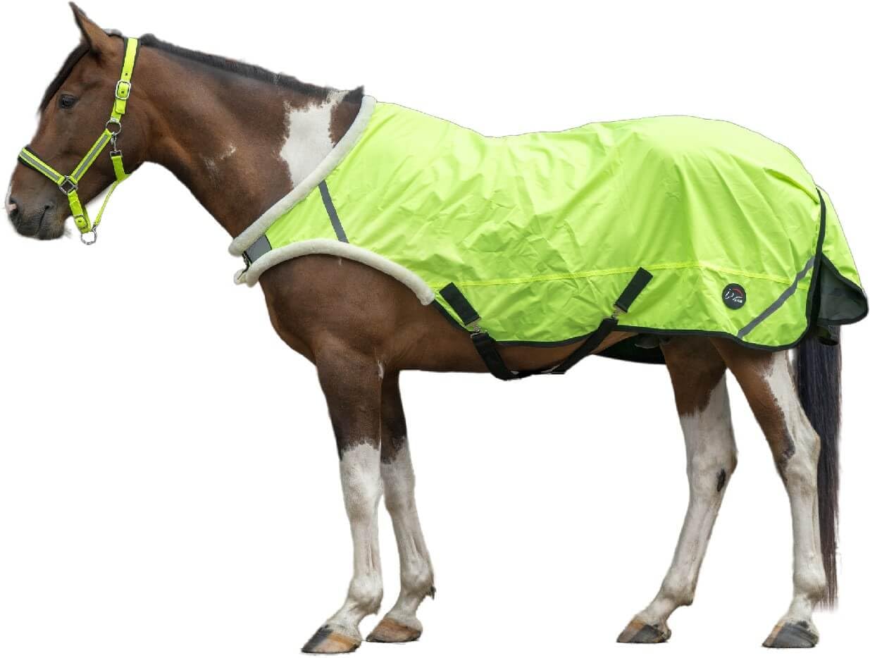 HKM Reflective Couverture pour marcheurs Jaune Fluo 125