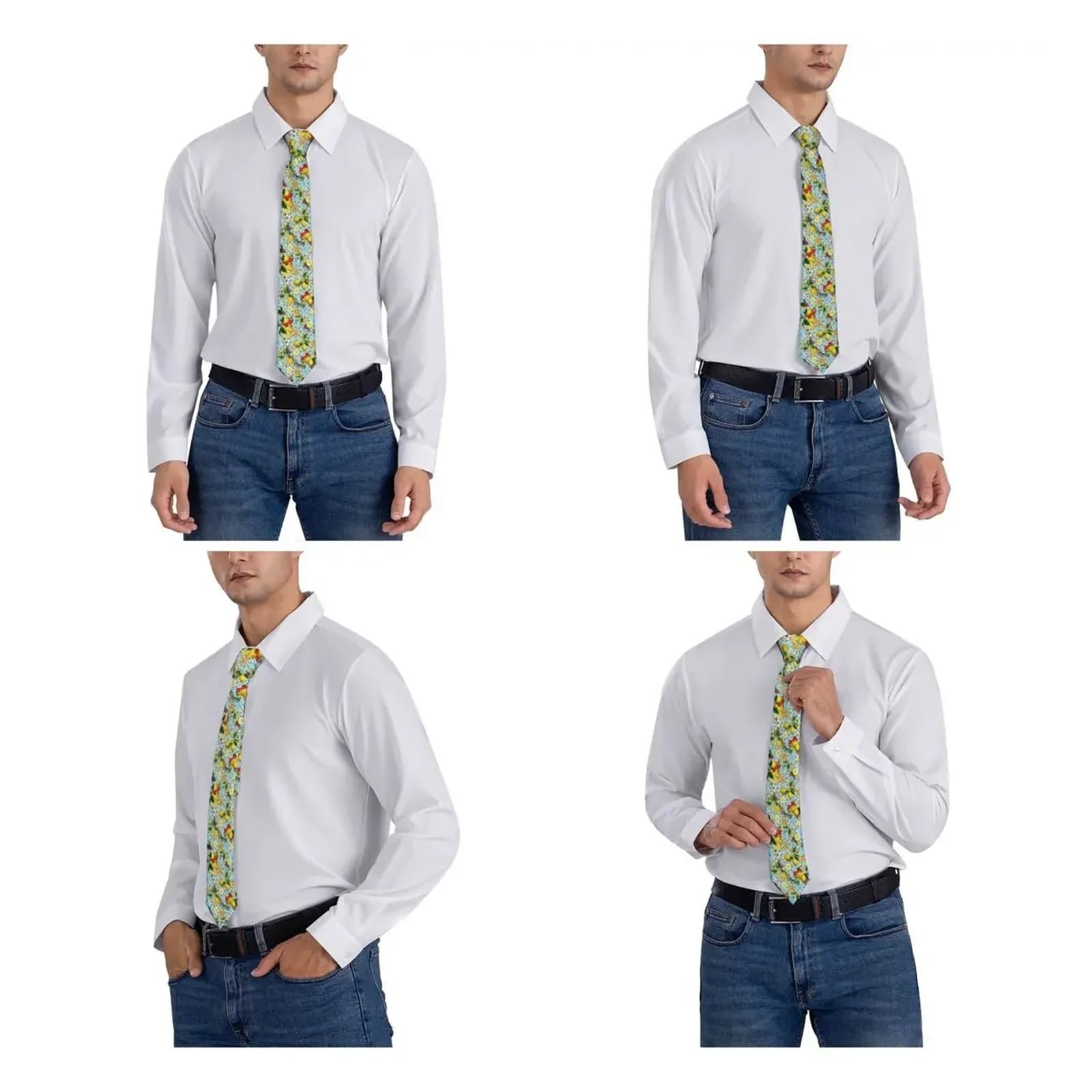 Corbatas Para Hombre Corbata romántica de azulejos for hombre, corbata seda con pintura for negocios Boda