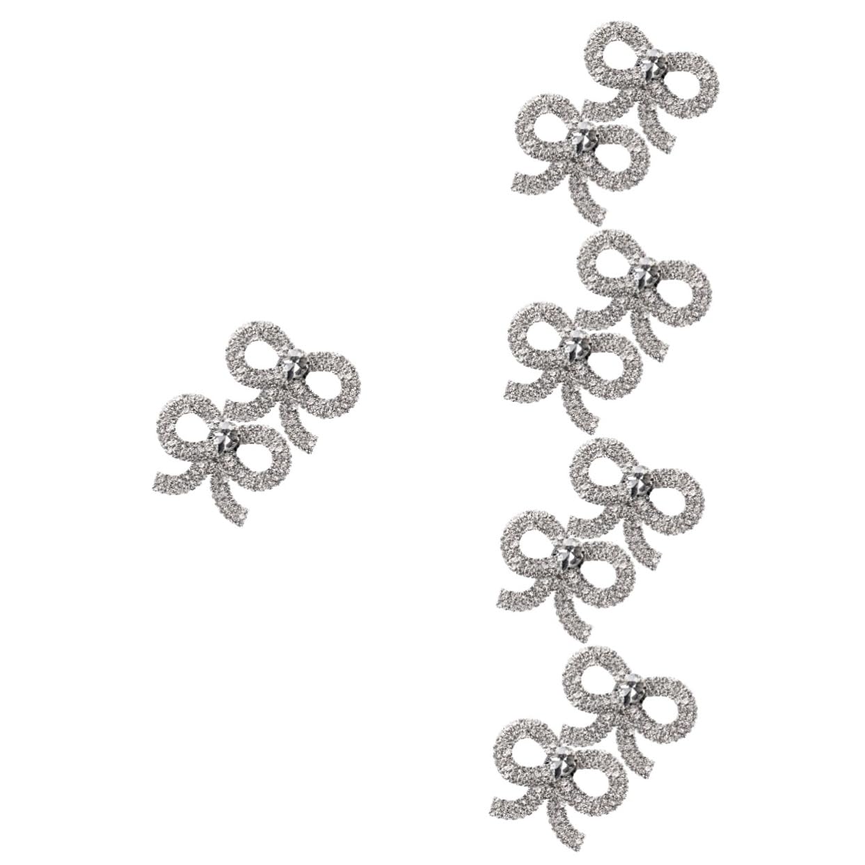 LIFKOME Fibbia Per Scarpe Con Fiocco Fermagli Per Scarpe Strass Fermaglio Per Scarpe Con Fiocco Abbellimenti Applicati Accessori Per Tacchi a Fiocco Silver Cristallo