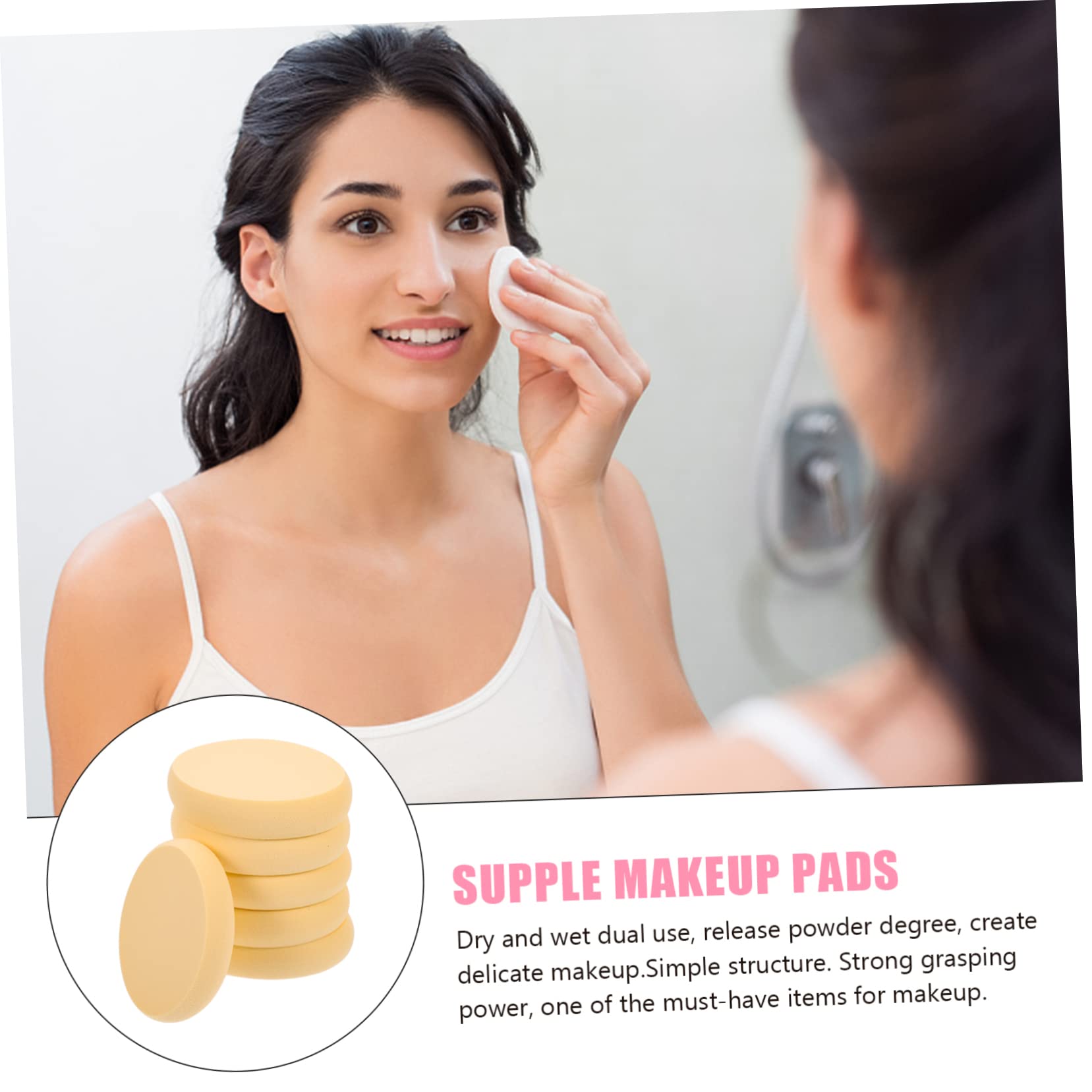Beavorty 18piezas Esponjas De Maquillaje Ovaladas Para Base Uso Dual Esponjas Faciales Húmedas y Secas Para Polvos y Cremas Maquillaje