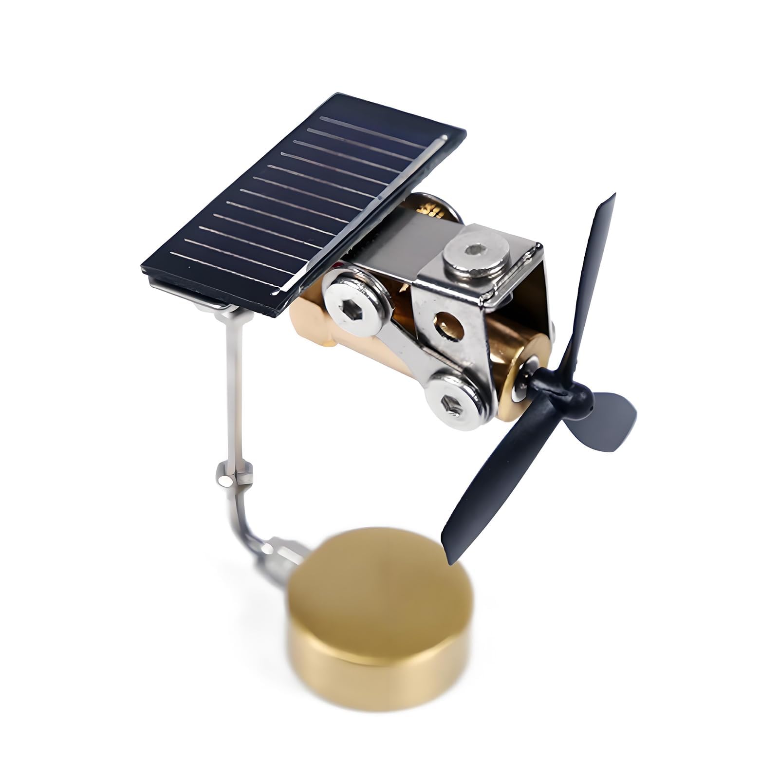 Solarmotor Propeller Ornament Metall Modell Dekoration Kreative Wissenschaft Geschenk für Bildung und Experimentieren