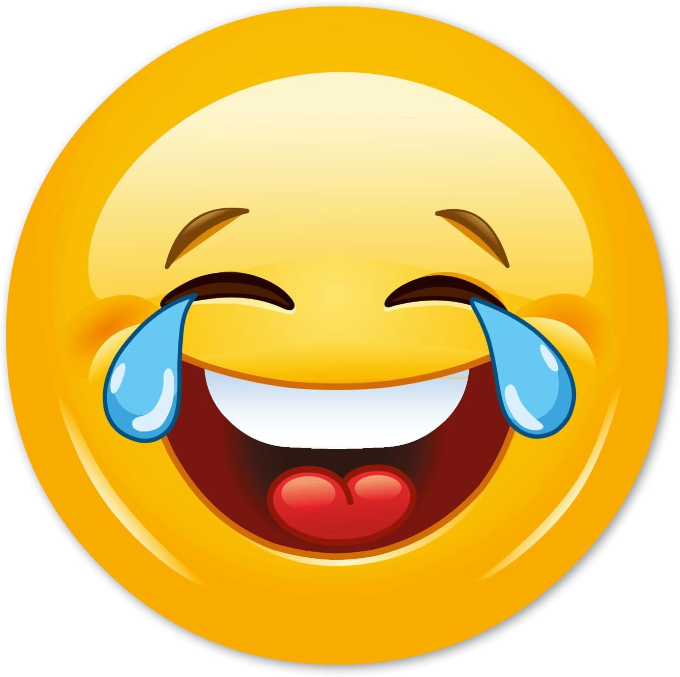 easydruck24de Smiley Sticker Tears I Kfz_215 I Round 9 cm I Emoticon