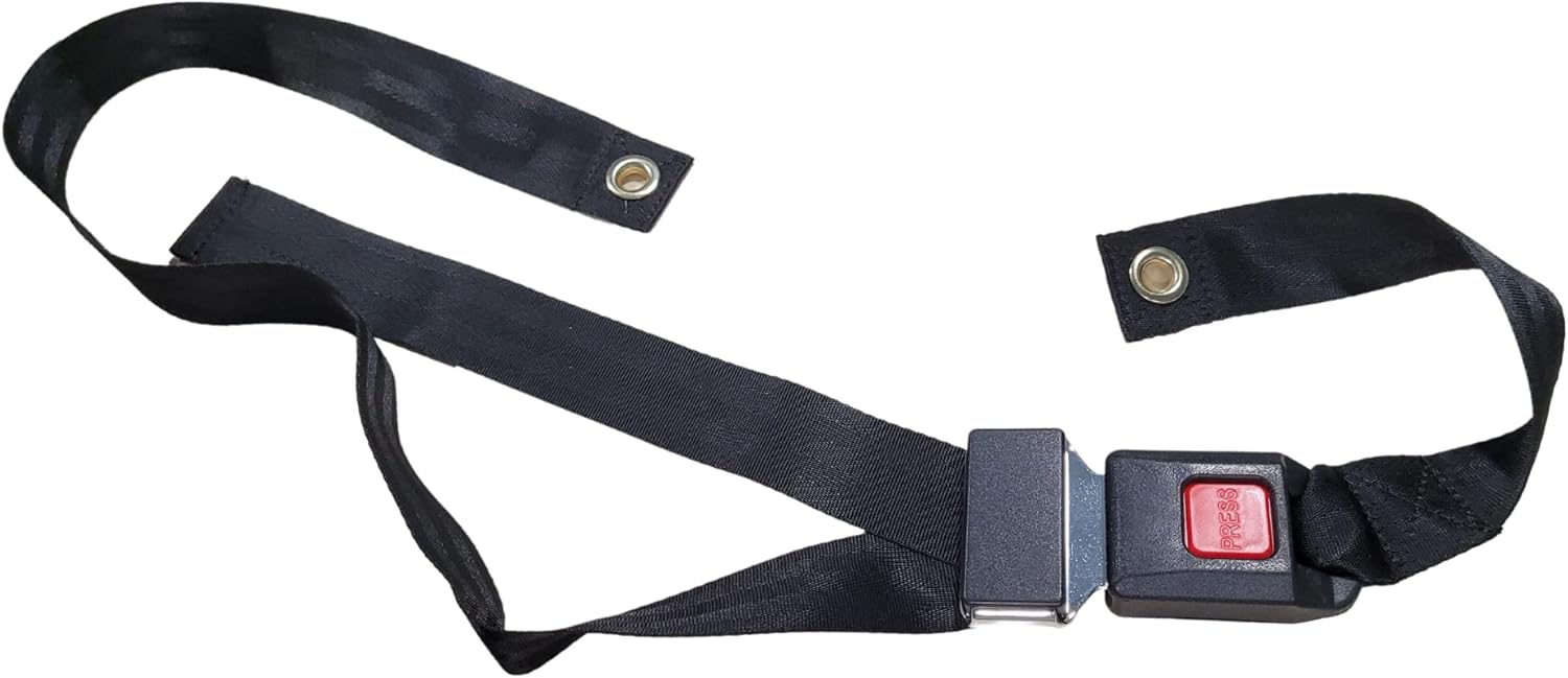 Wheelchair Seat Belt up to 48" Auto Style Metal Buckle Fits Most Newer
