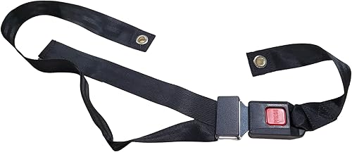 Cinturón de seguridad para silla de ruedas de hasta 48 pulgadas, hebilla de metal de estilo automático, se adapta a la mayoría de sillas de ruedas