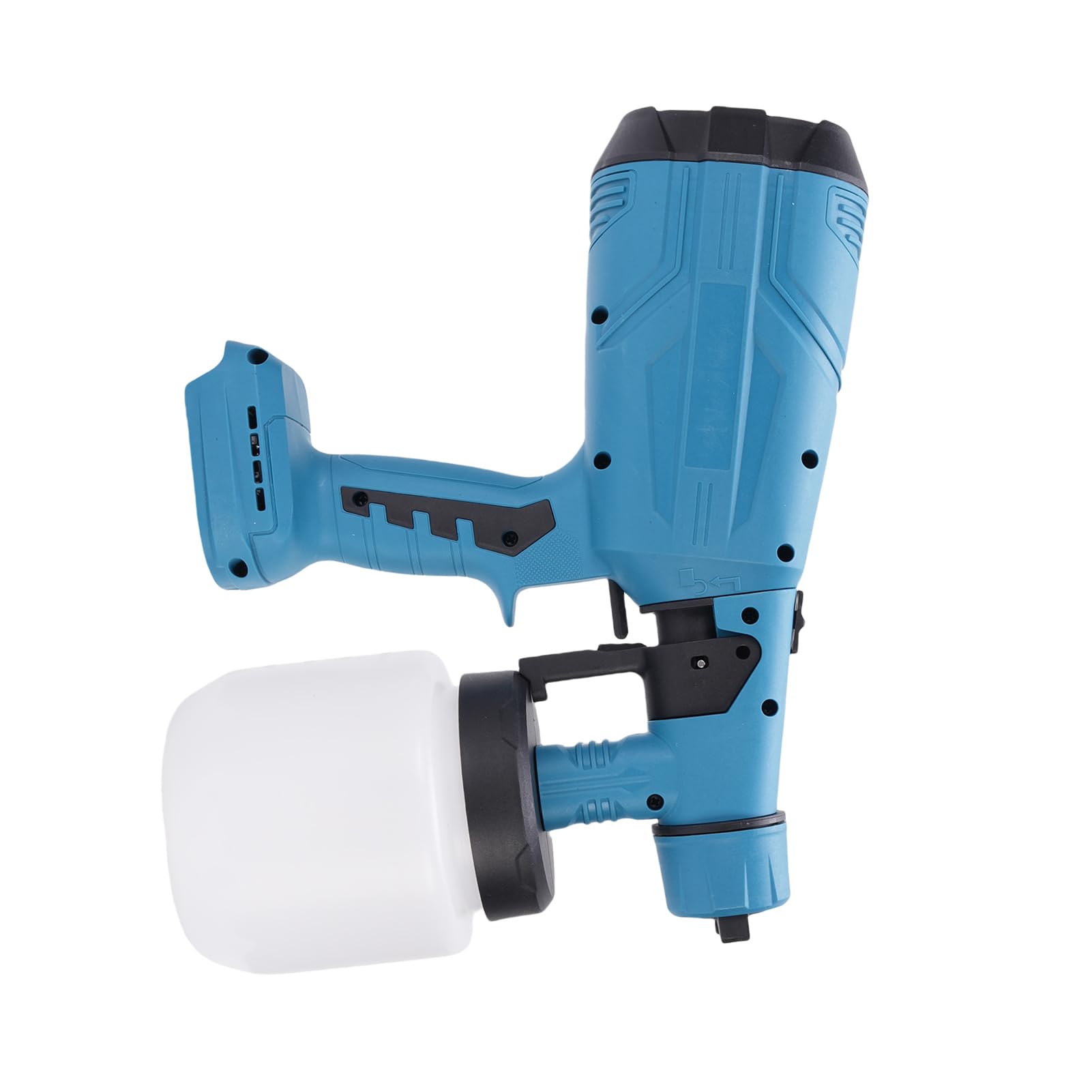 SIXRUN Pulverizador de Pintura Inalámbrico de Mano, Pistola Pulverizadora de Pintura Eléctrica con Motor de Cobre de 200 W con 6 Boquillas, Tanque de 800 Ml, RPM para Muebles, Paredes, Cercas,