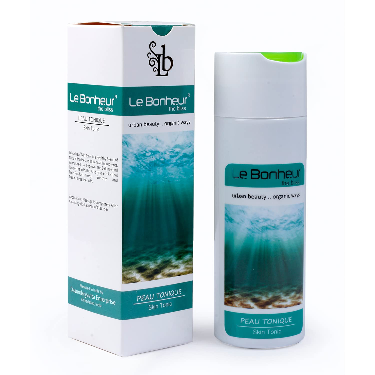 Le Bonheur..Peau Tonique, Alcohol Free Skin Care Multi Use Tonic For Acne, Scars, Brightening, Tanning and Sun Protection, 160 ml