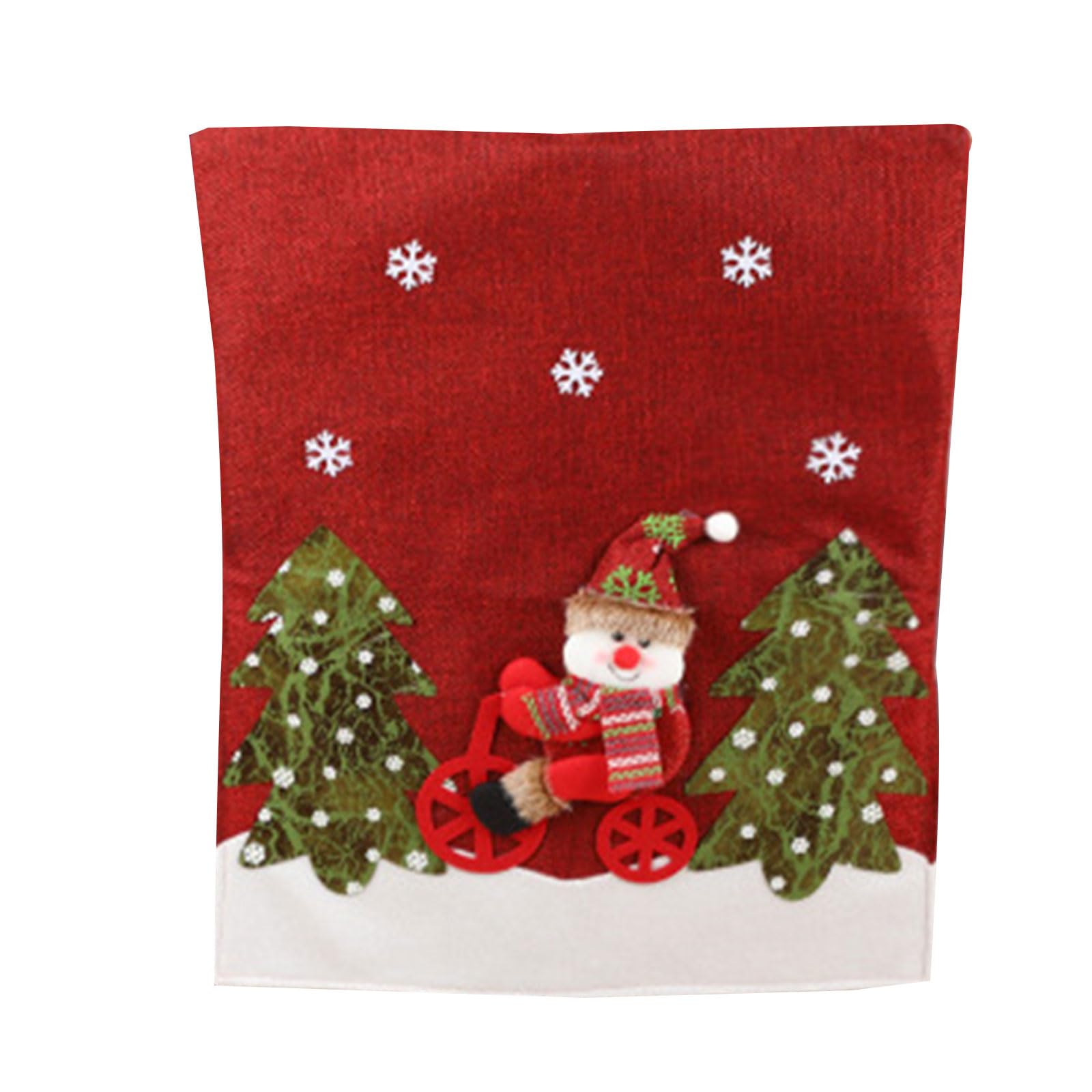 Elnwnnkc Christmas Chair Covers Santa Snowman Deer Hat Dining Chair Decoration Festive Party Decoration Wedding Party Santa Hat Back Covers