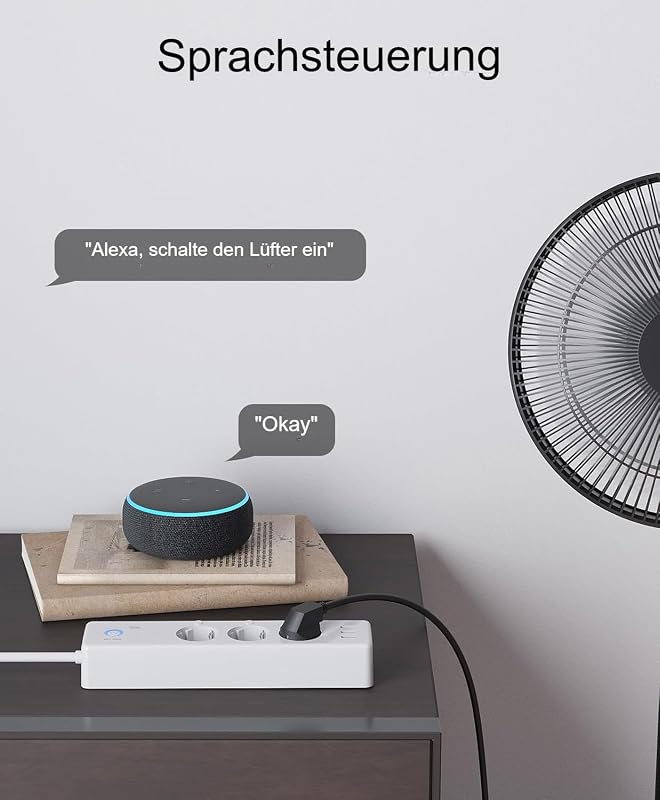 GHome Smart WiFi okos elosztó 3 aljzat 3 USB, Alexa Google Home kompatibilis - smart power strip
