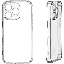 for iPhone 16 Pro Case, Clear Transparents Silicone TPU Rubber Back Cover Case