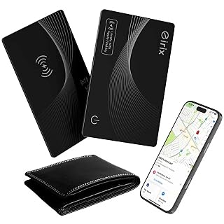 Wallet Tracker Card, Rechargeable Thin Finder, Works with Apple Find My (iOS Only), Item Locator for Luggage Tags, Passports, Phone (Black, 1 Pack) - Amazon product rated Grade A