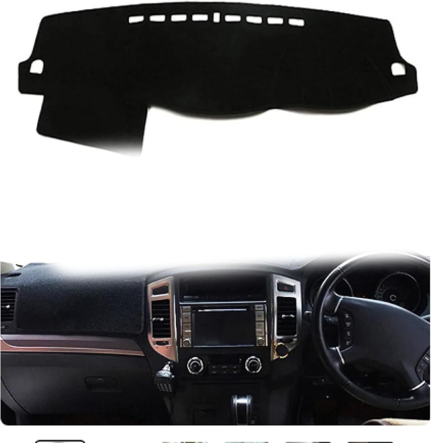 Car Dashboard Cover Dash Mat, for Mitsubishi Pajero 2008 2009 2010 2011 2012 2013 2014 2015 2016 2017 2018