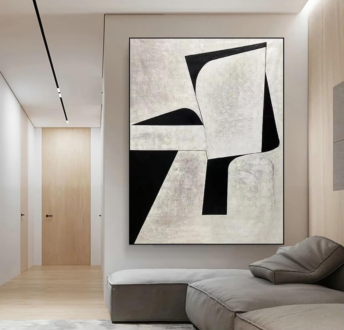 awtrhfc Wall Art Black and White Abstract Wall Decor Modern for Living Room Home Decor(50x70cm(20x28in)/No frame)