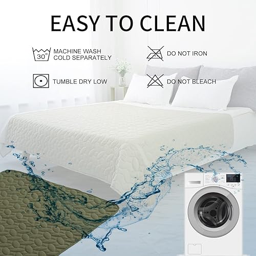 Miniatura 6 de Ameritex Funda de cama para mascotas, manta para cama de perro para sofá y muebles, impermeable, nuevo diseño de patrón (40 x 50 pulgadas, verde)