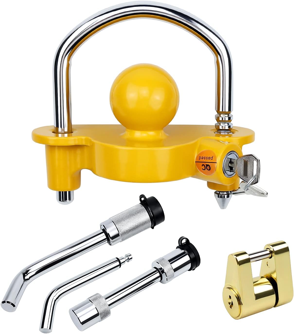 Cenipar Trailer Hitch Lock Set 5/8 Inch, 1/2 Inch Hitch Dog Bone Pin Lock Trailer