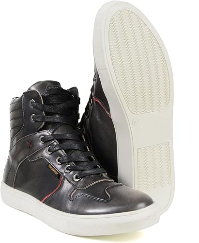 Miniatura 9 de Milwaukee Leather MBM9152 - Zapatos impermeables de cuero negro vintage para hombre con soporte para tobillo - 10