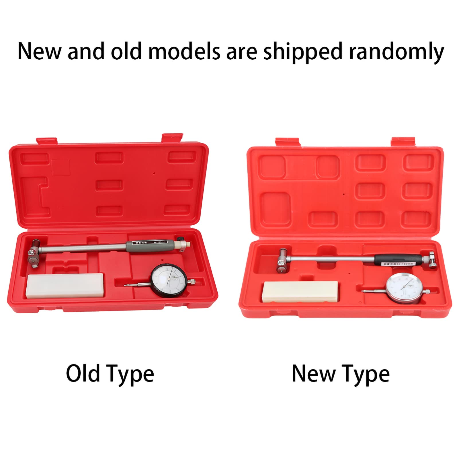 Respicefinem Dial Bore Gauge Set Range 50-160mm Hole Indicator Measuring Engine Cylinder Gage Tool Kit with Extension Rod & Interchangeable Heads