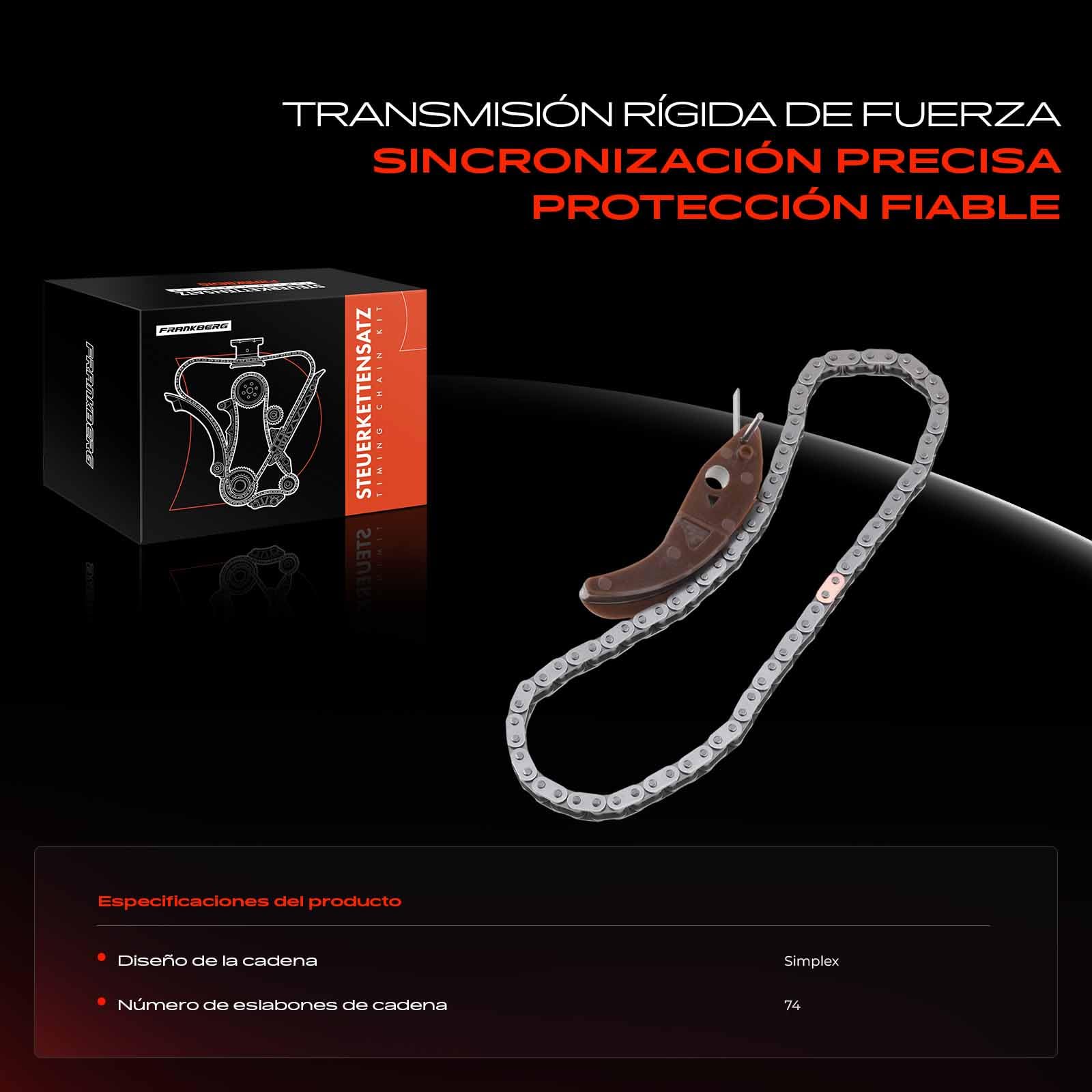 Frankberg Kit de Cadena distribución Diesel Compatible con Ducato Furgoneta 250 2.2L Mondeo III Turnier BWY 2.0L Transit Bus FB FC FD FS FZ 2.2L Boxer Bus 2.2L Jumpara Bus 2.2L Replace# TC2303K