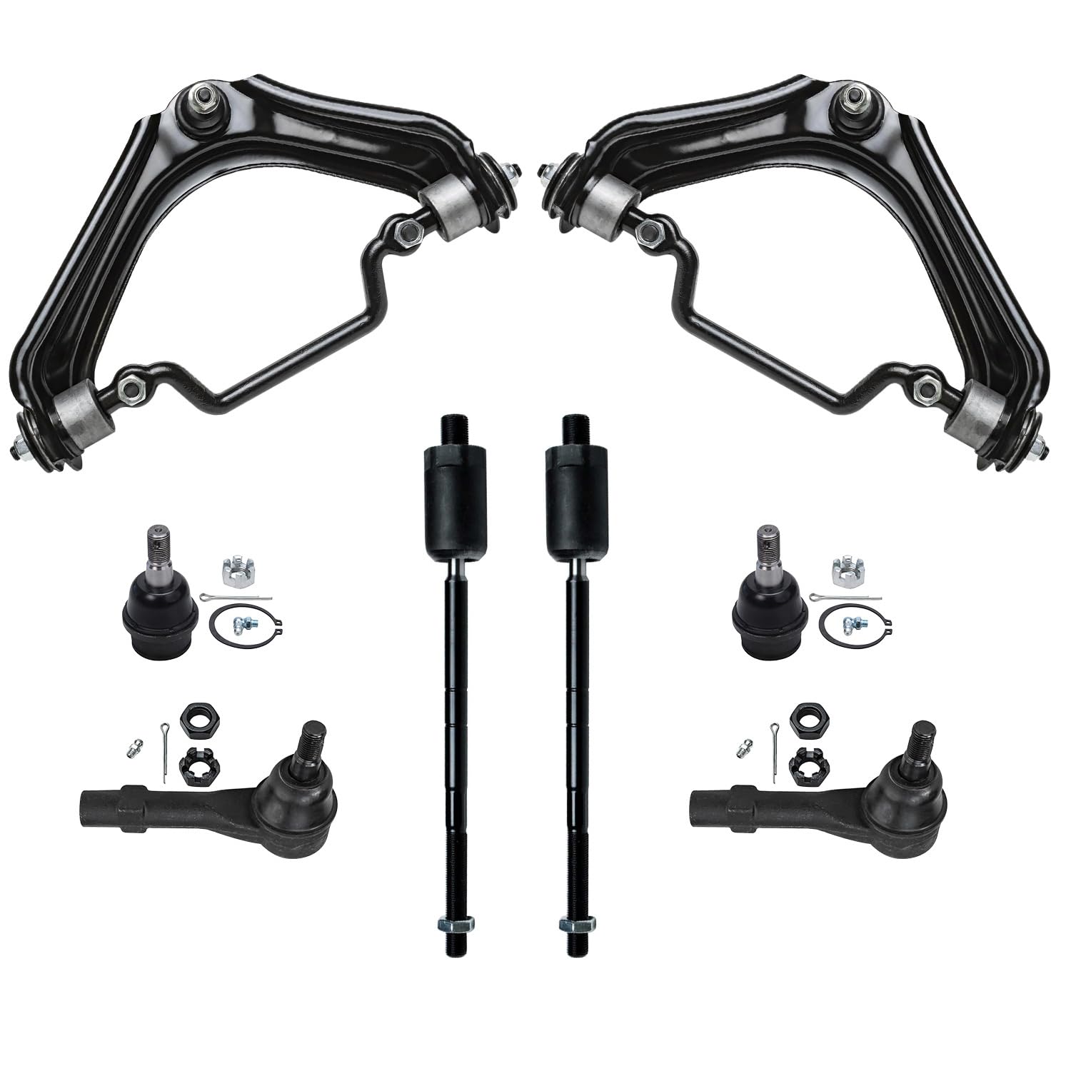 Detroit Axle - 8pc Front End Upper Control Arms Kit for 2002 2003