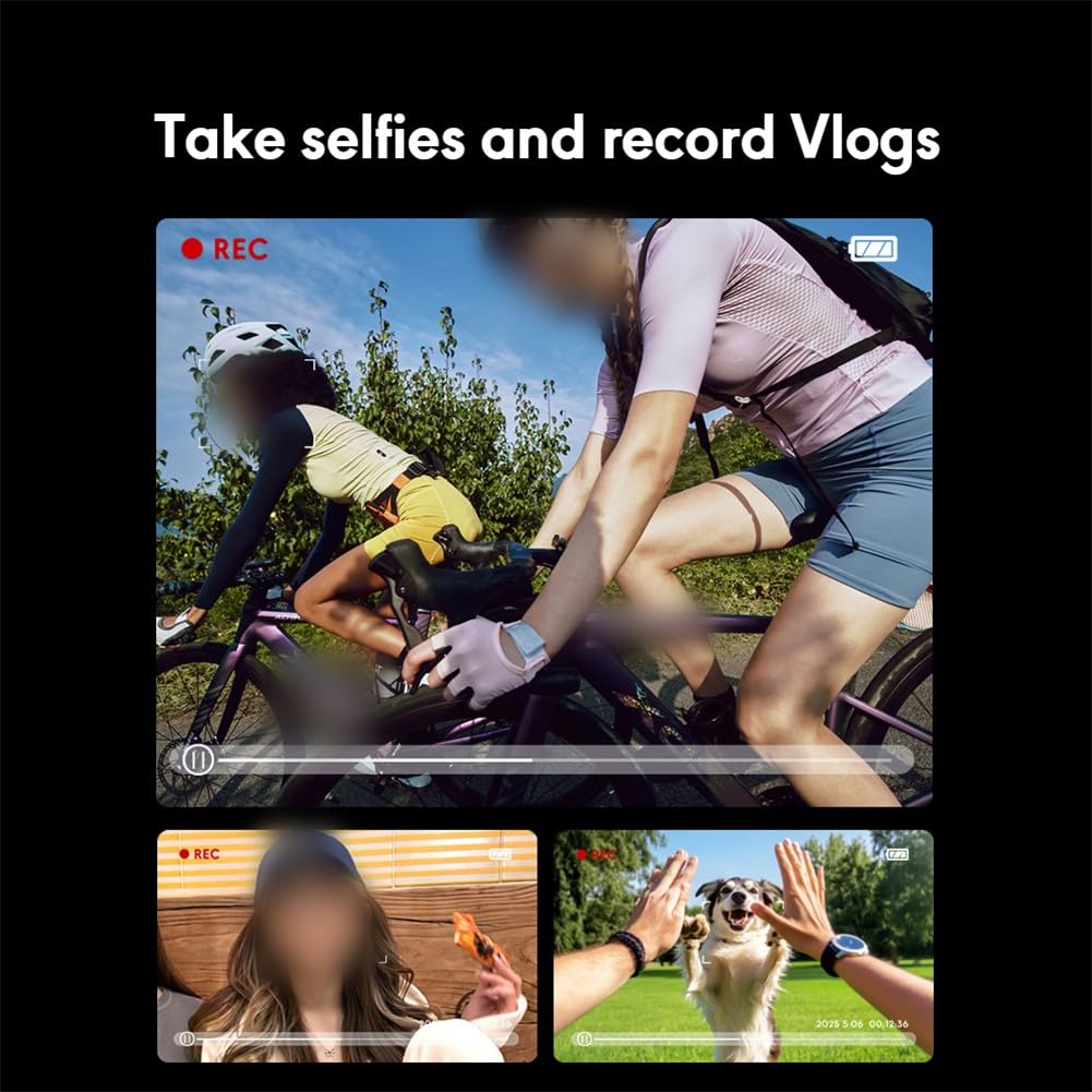 Action Camera 4K impermeabile con foto da 20 MP, schermo da 1,3 pollici e grandangolo a 120°, videocamera sportiva portatile per ciclismo, vlogging animali domestici, supporta 256 GB