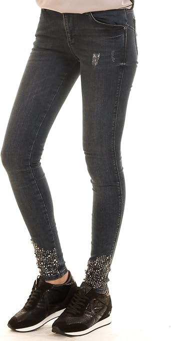 Pantalones vaqueros con pedreria Clearance