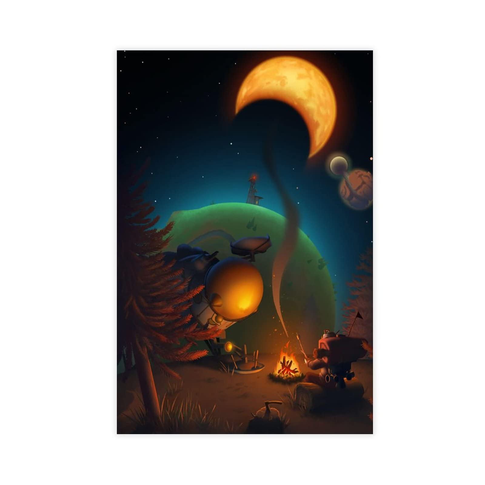ORROBI Outer Wilds Poster Gaming Poster 39 Canvas Poster Wall Art Decor Print Picture Paintings for Living Room Bedroom Decoration Unframe-style 12x18inch(30x45cm)