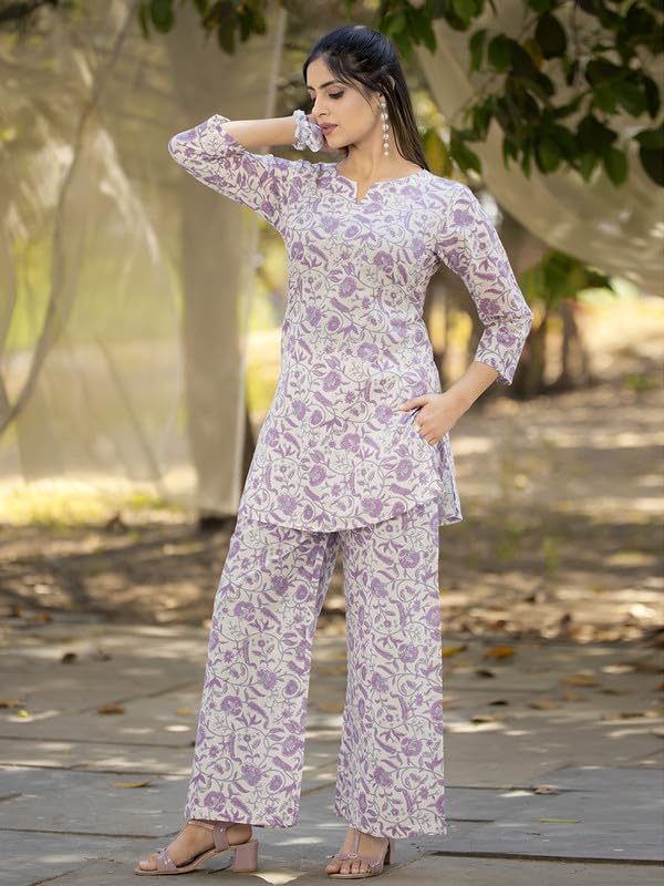 Image of Tee Projekt Cotton Ethnic Wear Co Ord Set for Women | Festive Co Ord Set for Women