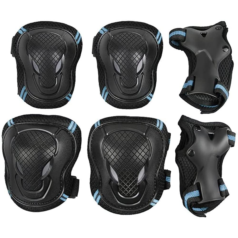 Skateboard Roller Équipement Protection Sport Adulte CENPEK - 6 Pièces Genouillères Coudières Poignets Réglables Kit Sécurité Sport Extrême