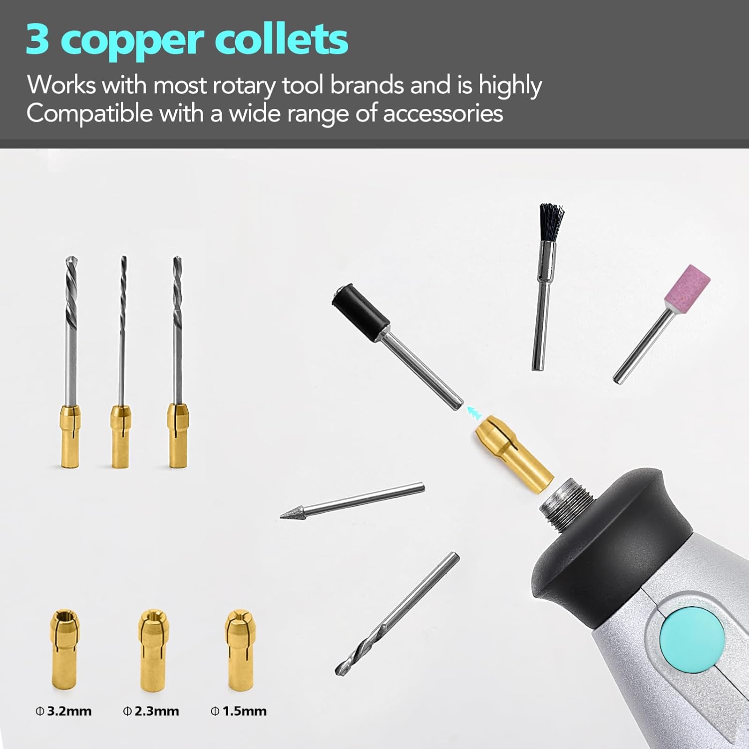 160W Rotary Tool Kit with 195pcs Accessories, Variable Speed, Corded Electric Multifunctional Tool For DIY Crafts, Wood Carving, 3D Printer & Jewelry Making Sanding, Polishing, Drilling