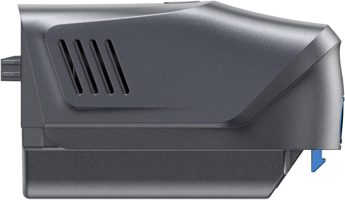 FABULETTA FSV001 Replacement Battery side view with blue release button and charging port