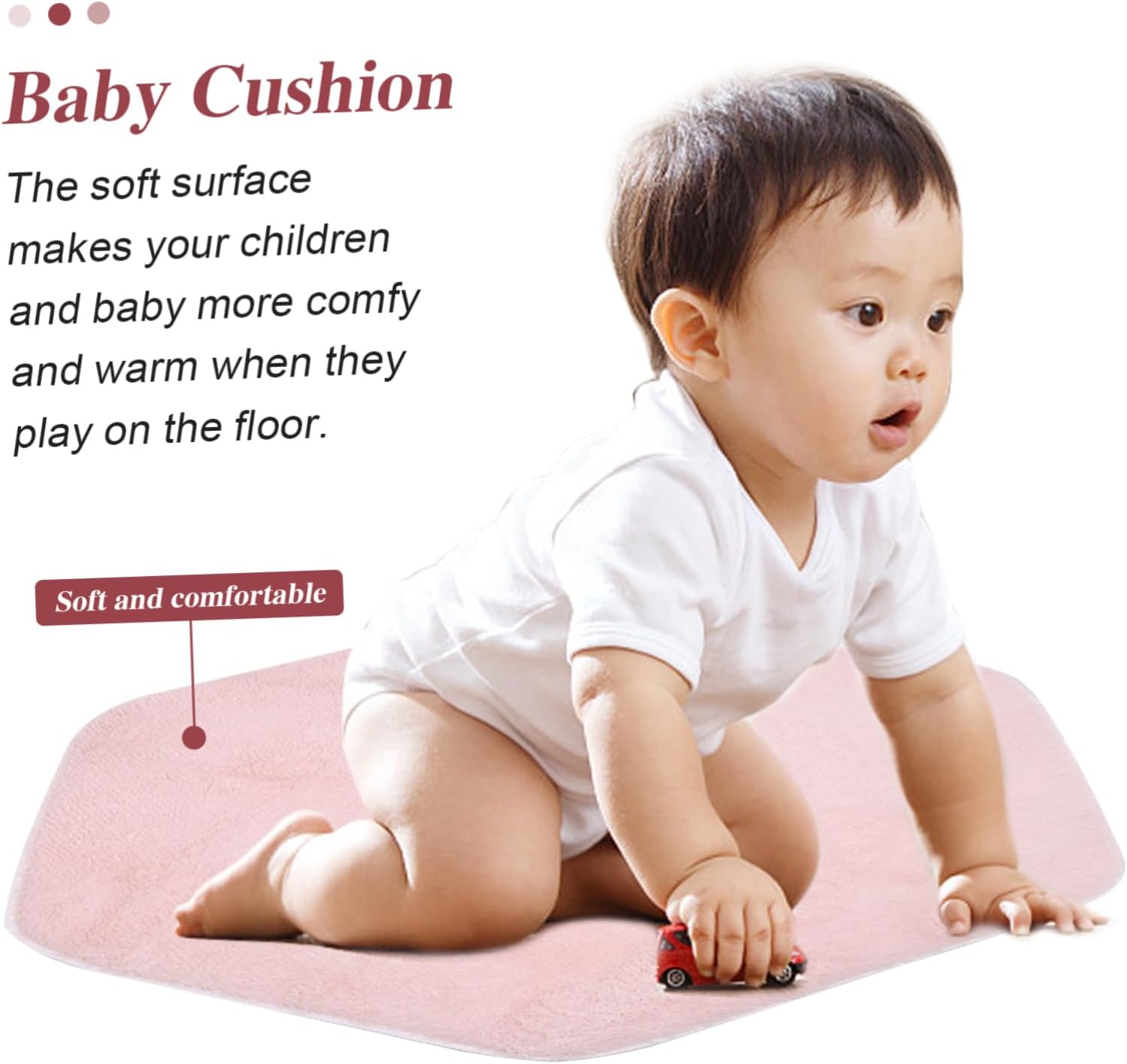 Hexagon Play Tent Rug Plush Carpet Soft Pink Cushion for Childrens Playhouse Nursery Crawling Mat Non Odor Pad for Yoga Pet Pad