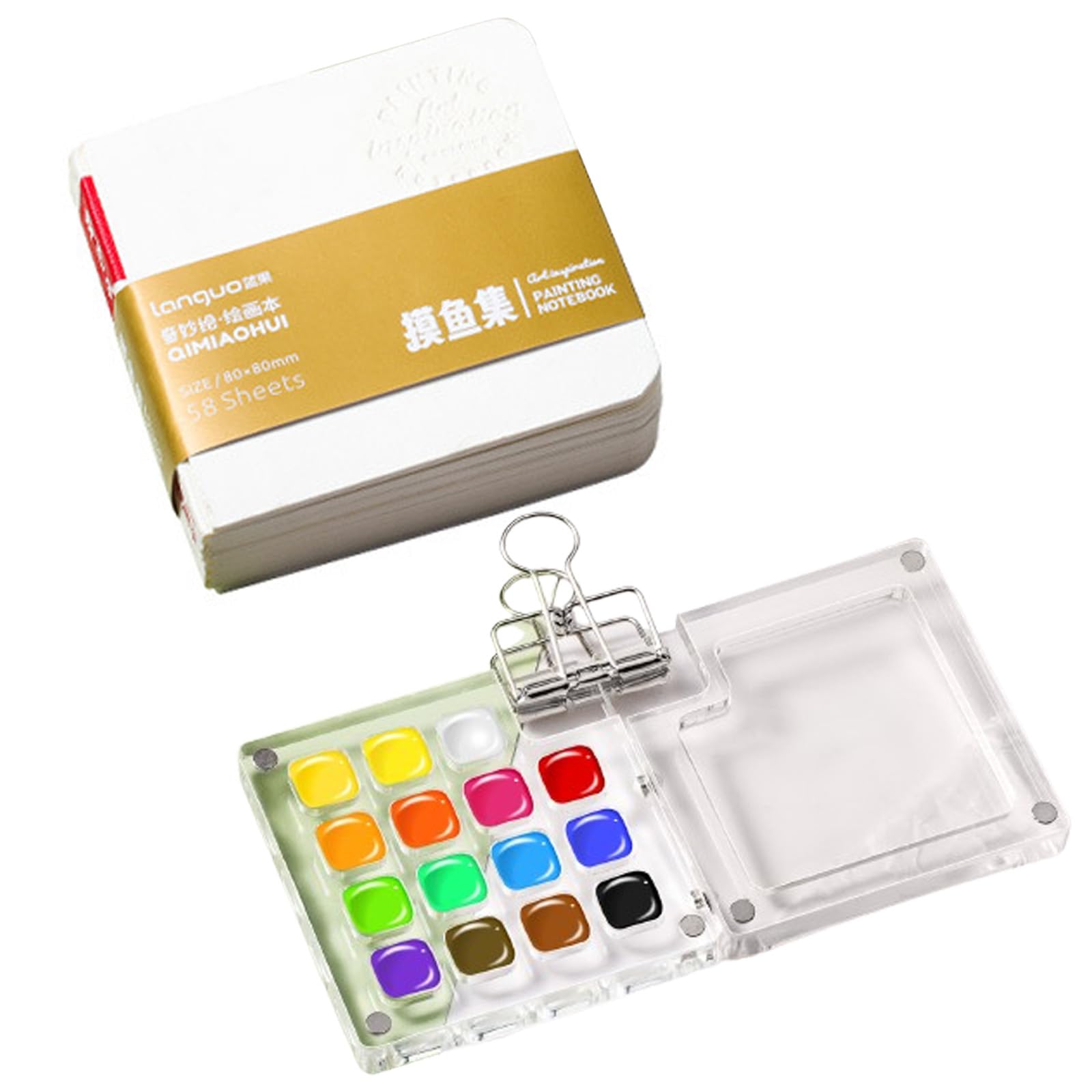 Amazon.co.jp: HAKONA 絵の具 パレット 水彩パレット 8/15格アクリル