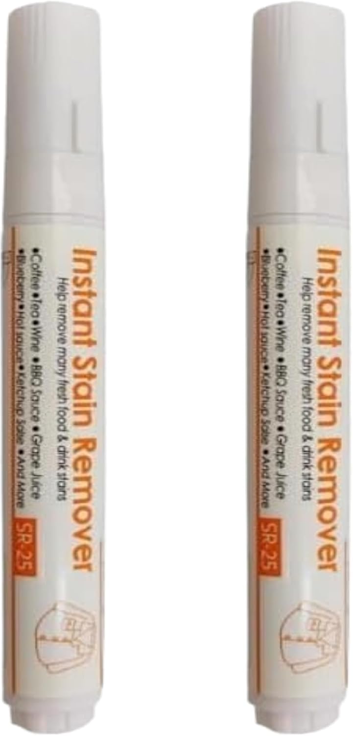 2Pcs Portable Bleach Pen Stain Remover for Clothing - Travel-Friendly Laundry