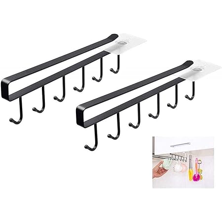 SZHTFX Tassenhalter 2 Stück Unter Regal Tassen Lagerung Haken zum