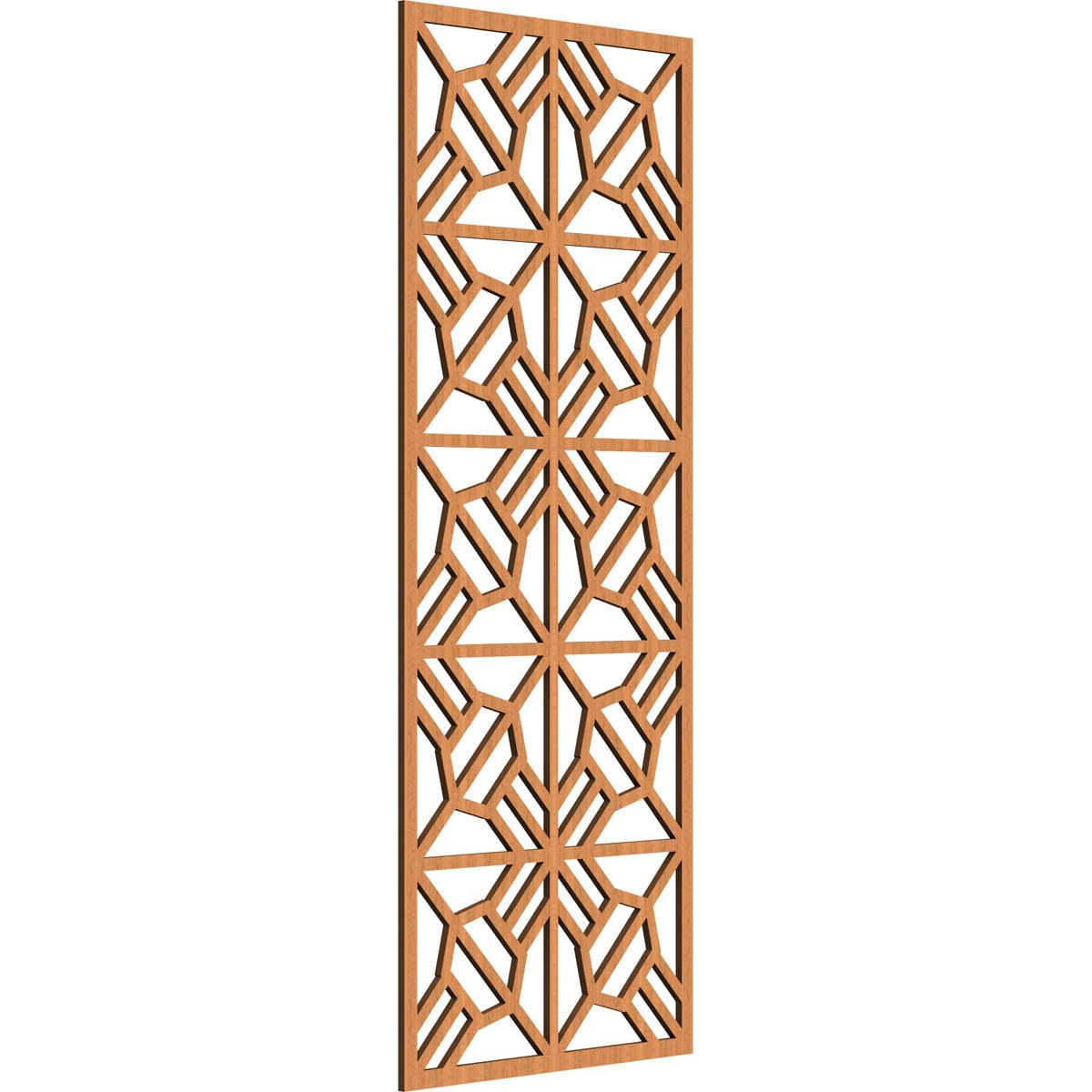 23 3/8"W x 59 3/8"H x 3/8"T Auburn Decorative Fretwork Wood Wall Panels, Cherry