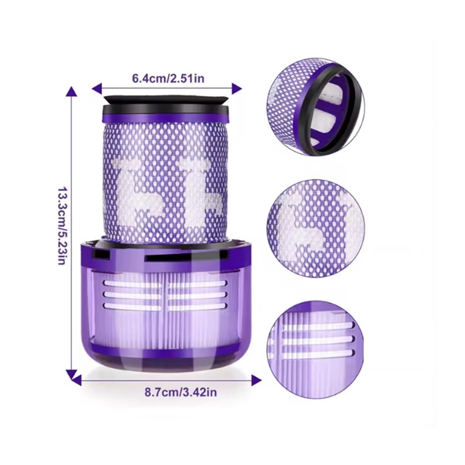Filtro HEPA lavable, Compatible con Dyson, V11 V15, pieza de repuesto for aspiradora, filtro de aspiradora inalámbrico(1pcs)