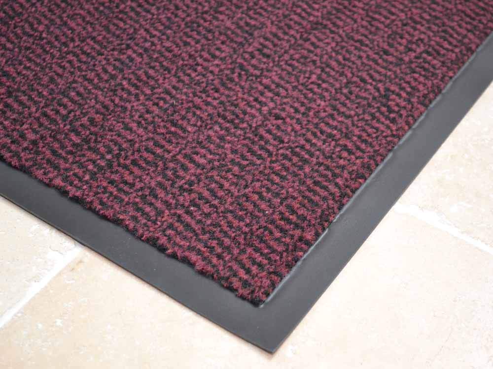 RSM RUGS Heavy Duty Non Slip Red Black Barrier Mats - Available in 13 Sizes (80cm x 120cm)