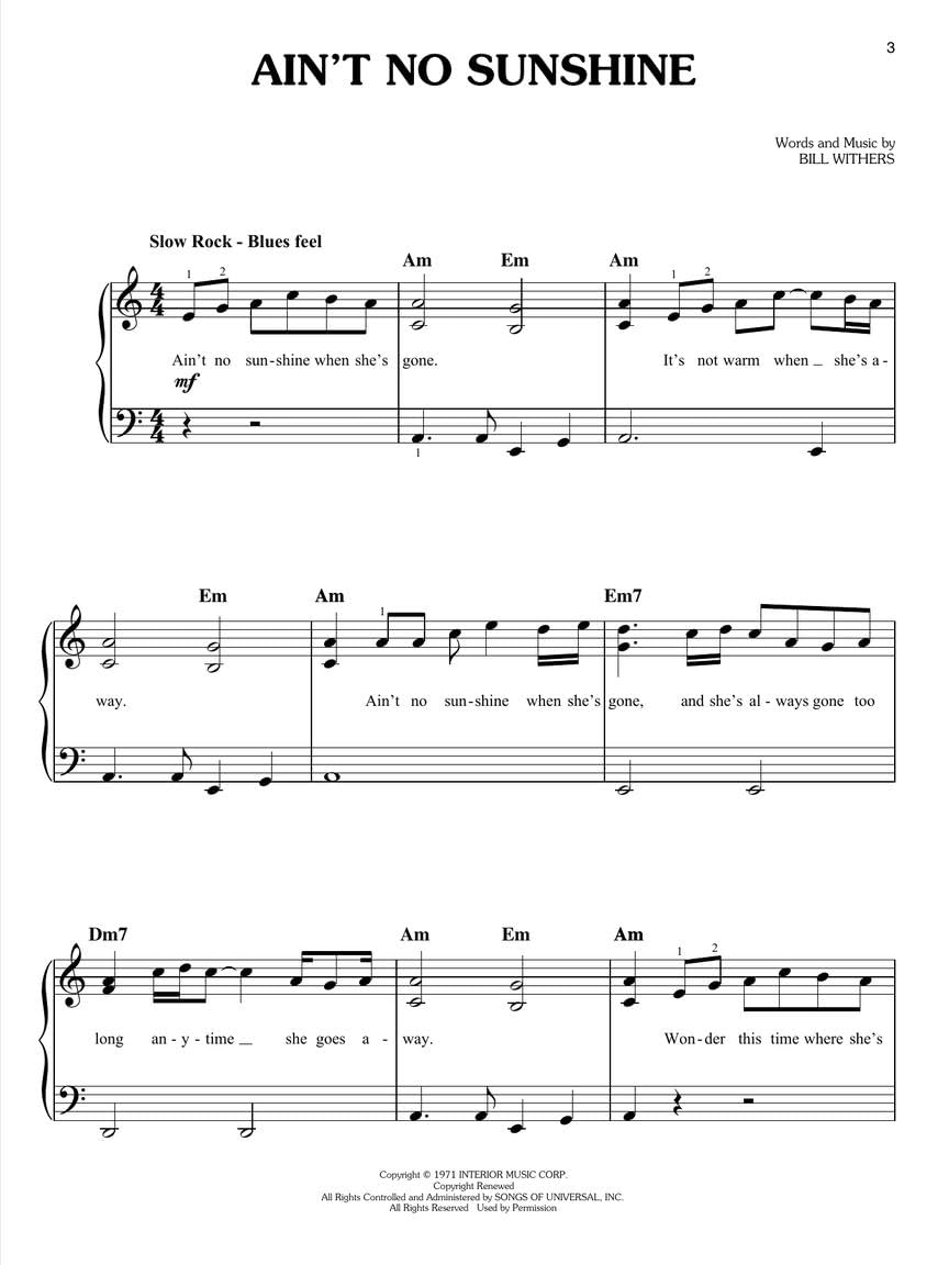 First 50 Blues Songs You Should Play on the Piano: Simply Arranged, Must-Know Collection of Blues Favorites
