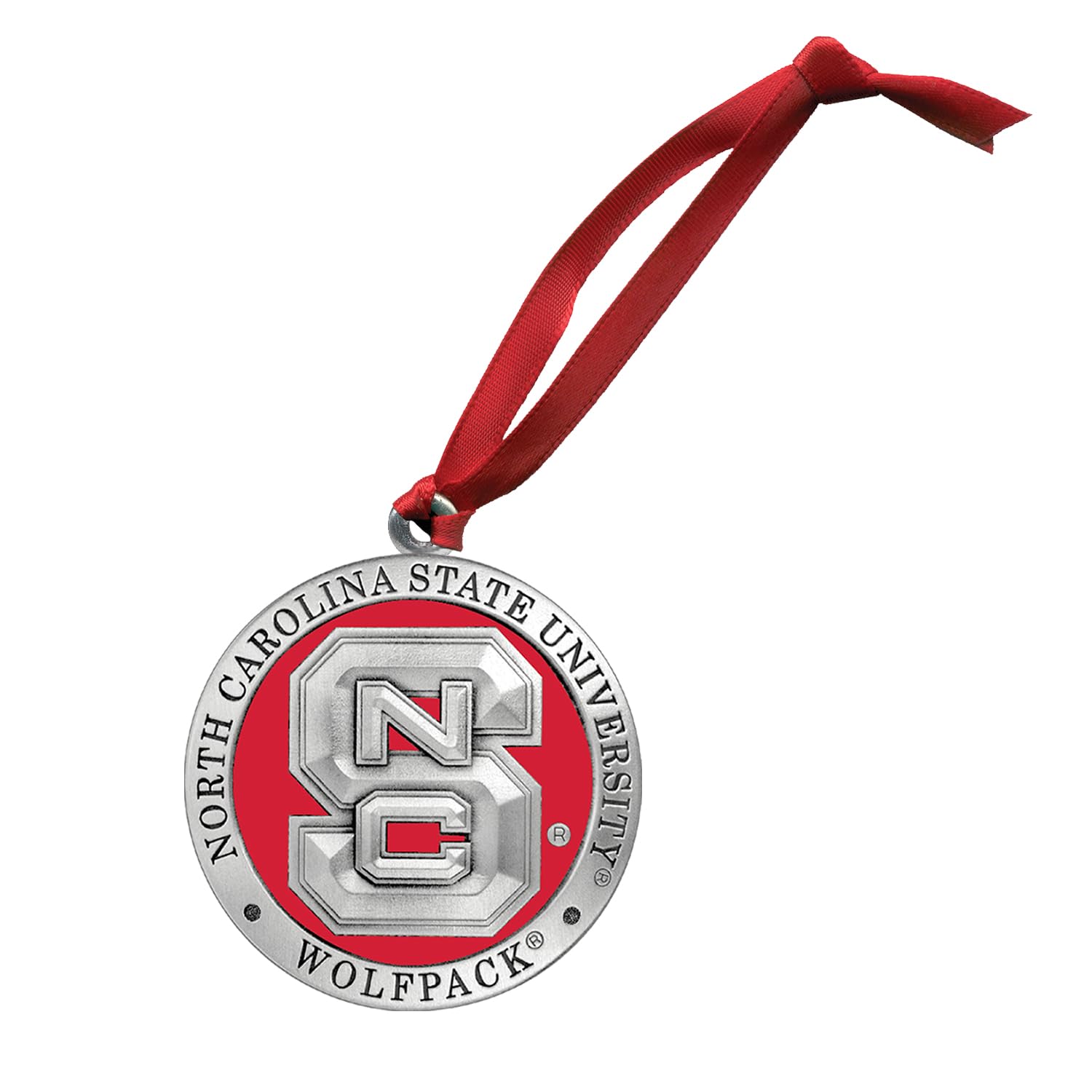 North Carolina State Ornament Non-Dated | Hand-Sculpted Christmas Tree Ornament | Intricately Crafted Metal Pewter Alma Mater Inlay