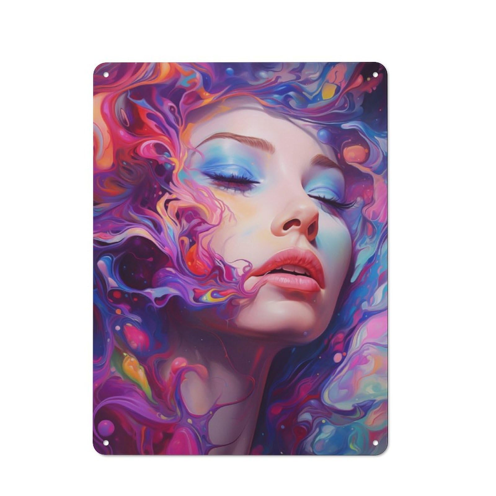 Junmoney Girls Galaxy No9 Tin Wall Plaque 40X30cm With For Living Room Or Hallway, For Garage, Workshop And Man Cave Decoration