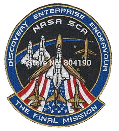 5" BIG The Final Mission NASA SCA Embroidered Iron On Sew On Patch Space Shuttle Discover Enterprise Endeavour Apollo
