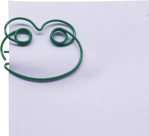 Miniatura 4 de Clips de papel con forma de rana de 100 hilos ideal para coleccionistas de clips de papel o regalo de oficina viene en caja redonda con tapa y caja