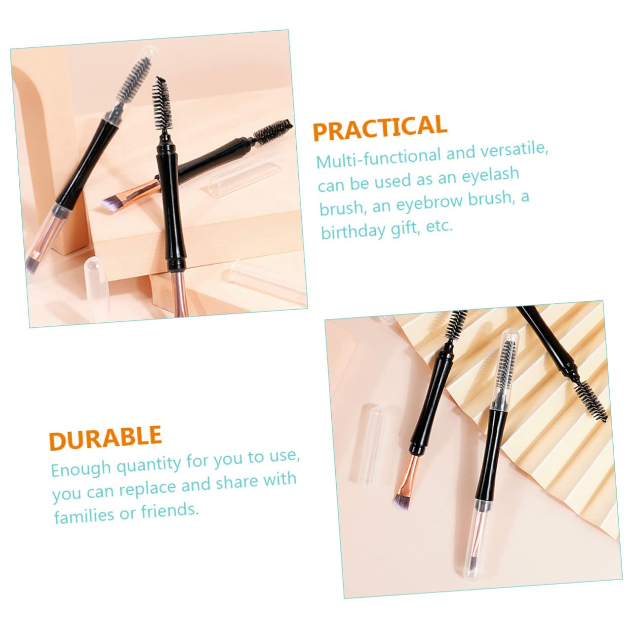 MAGICLULU 3 Set Di Pennelli Per Sopracciglia Kit Di Pennelli Copri Pennelli Per Ragazze Uso Domestico 10 Pezzi*3