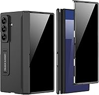 Vista 1 de PUROOM - Funda para Samsung Galaxy Z Fold 7 con protector de pantalla de privacidad, cobertura magnética de bisagra, soporte integrado, todo Negro